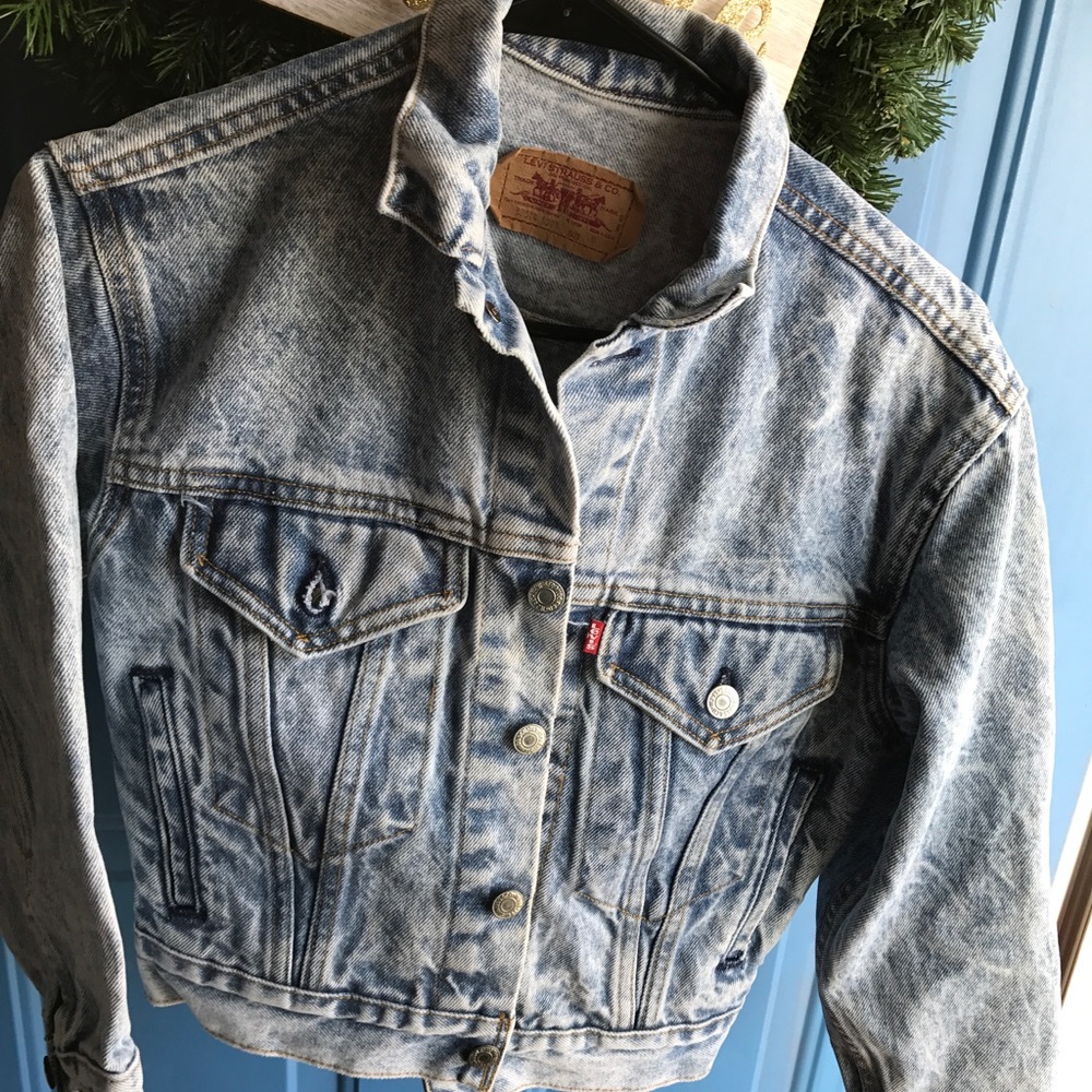 Vintage Levi's Stonewash Crop Denim Jean Jacket